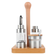 Cocktail Shaker Set, Oil Salt Dispenser For The Aspiring Mixologist, Stainless Steel Spice Dispenser With Rust-Proof Cap, Compact Design For Efficient