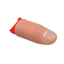 Magic Finger Makeup Thumb Tip Prop Toy Set - 2 Pieces with Red Silk Cloth for Halloween Jokes and Pranks