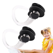 Silicone Nose Clip for Swimming - Portable Diving and Swimming Aid for Kids, Adults & Beginners in Black