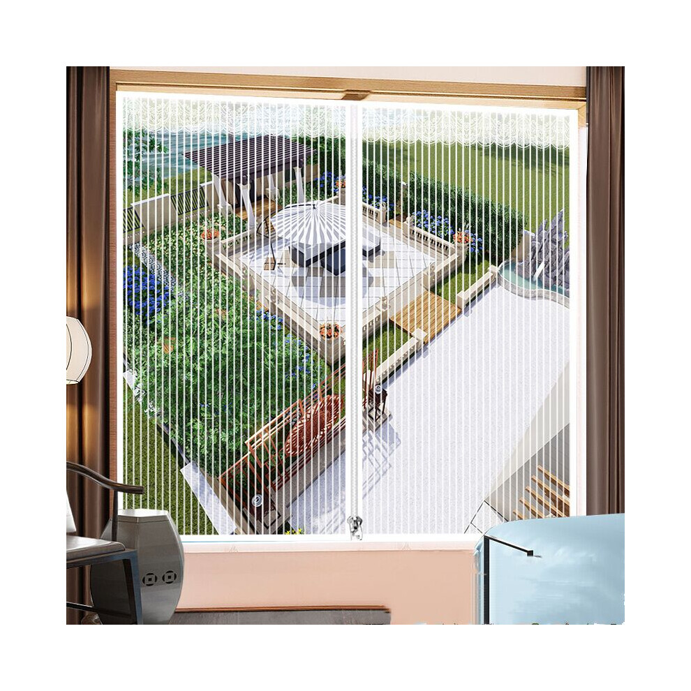 Magnetic Window Net, Fine Mesh Screen Automatic Closure Magnetic Window Net, Easy to Install Without Drilling for Any Kind of Windows, Doors, Balcony,