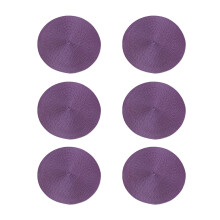 Set van 6 geweven antislip placemats, warmte-isolerend, gemakkelijk schoon te maken, ronde gevlochten tafelmatten voor eettafels, dagelijks binnen-