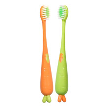Toothbrush for Kids Carrot-Shaped Manual Toothbrush Gum Care Supply Ages 3+ Boys Girls
