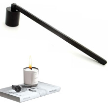 Candle Snuffer Stainless Steel Extinguishing Bell for Tea Lights and Most Candles, Black Automatic Fire
