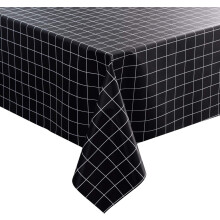 Versatile Dining Protector, Vinyl Tablecloth With Heat-Resistant Spillproof Coating For Everyday Use, Non-Slip Backing Ensures Secure Fit For Indoor A