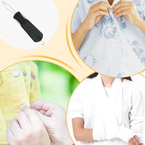 Button Hook for Seniors - One-Hand Button Aid, Button Puller for Wedding Dresses, Ergonomic and User-Friendly 2