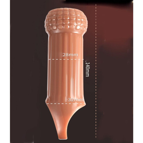Penis Sleeve Extension Extender Reusable Testicle Ring Cuffs Wolf Tooth Delay Ejaculation SM BDSM Toy 1