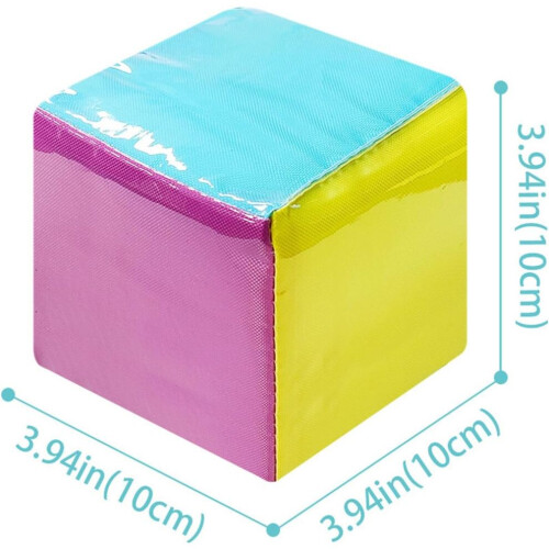 Learning From Dice Pocket Classroom Dice 6-Piece Clear Pocket Stacking Blocks Set For Educational Games 2