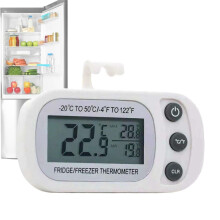 Fridge Temperature Meter Waterproof Digital Freezer Thermometer With Max/Min Record Function Large LCD