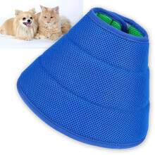 Soft Dog and Cat Recovery Cone Collar, Adjustable E-Collar for Small Pets, Breathable Mesh Elizabethan