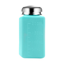 Nail Polish Remover Pump Dispenser Bottle 200ml Refillable Blue for Water Emulsion and Essence Storage