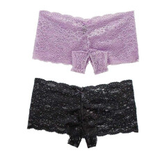 Corset Sexy Lace Underwear Open Women's 2 Piece Bowknot Lingerie E Cup Size L Purple Black Plus Size
