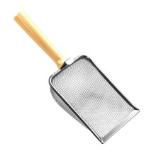 Litter Scooper Small Portable Stainless Steel Comfortable Grip Poop Sifting Shovel Kitten Lifter For
