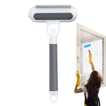 Pet Hair Removal Tool | Gray Pet Hair Brush for Furniture, Carpet Scraper, Indoor Outdoor Cleaning for