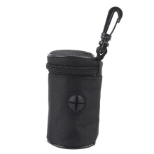 Portable Dog Poop Bag Holder Durable Waste Bag Dispenser with Buckle for Easy Access Black Breathable