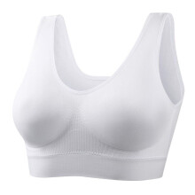 Sports Bras Women Removable Pads Plus Size Sleep Bras Yoga Bralette High Support Gym Bra Z1 White XXL