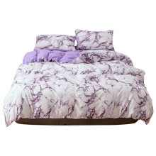 Magnifico set copripiumino effetto marmo, 3 pezzi, matrimoniale, reversibile, certificato OEKO-TEX per un sonno sicuro ed elegante.