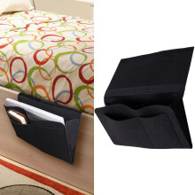 Felt Bedside Storage Hanging Non-Slip Caddy Organizer For Bunk Beds Bedside Pockets Room Storage Black