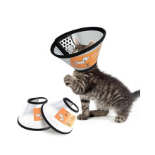 Pack of 3 Adjustable Cone Collar for Dogs and Cats, Anti-Bite Protective Collars, Small 15-18 cm Rehabilitation
