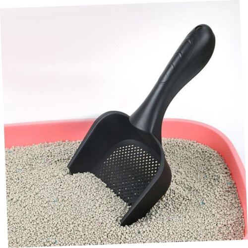 Portable Cat Litter Scoop with Filter - Durable Plastic Sifting Tool for Easy Cleaning, Compact Size 1