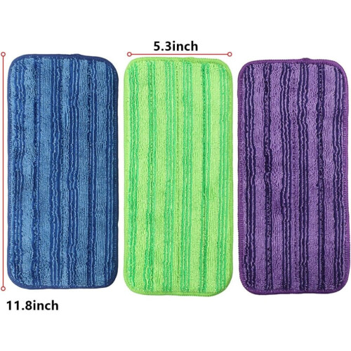 Microfiber Mop Pad Replacements Compatible With Swiffer WetJet 3 Pack For Deep Cleaning On Various Floor 2
