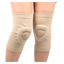 Knee Pads Silicone Thin, Size M 30-40 cm, For Fitness, Dance, Skating, Cycling, Basketball, Skin Color