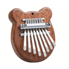 Kalimba Instrument Mini 8 Keys Thumb Piano for Beginners Cute Pendant Keyring Style 1 Portable Music