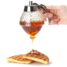 Honey Dispenser 200ML with Storage Stand, No Drip Honey Pot for Syrup, Sauces, and Condiments, Clear