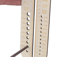 Sock Ruler For Knit Socks - Wooden Sock Sizing Ruler, Circle Template, Crochet Gauge, Size C Ruler