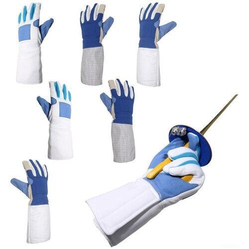Fencing Gloves for Training and Competitive Use, Right-Handed Medium Size, Breathable Material, Durable 1