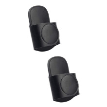 Doctor's Essential Accessories Set: 2pcs Sturdy Leather Holder Storage for Medical Professionals, Black,