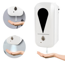 Pladsbesparende automatisk håndspritdispenser, lækagesikkert design, holdbart ABS+PC-materiale til kontorer, indkøbscentre, batteridrevet