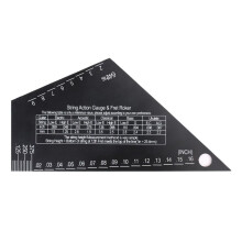 Guitar String Gauge Ruler, Adjustable String Height Tool, Compatible with E-Bass and Acoustic Guitar,