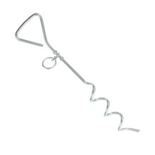 Heavy Duty Dog Tie out Stake Durable Outdoor Anchor With Swivel Ring For Tangle-Free Leashing