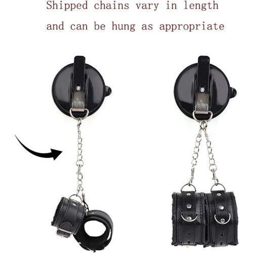 Foam Suction Cup Restraints for Bondage - Adjustable Size, Soft Material, Strong Hold, Red Color 2