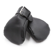 PU Leather Puppy Mitten Gloves Padded Palm Dog Paw Handcuff BDSM Cosplay Costume Fist