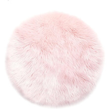 Multifunctional Use Rug for Bedroom, Soft Shag Circular Rug Easy-to-Clean Non-Slip Backing Floor Carpet (90 Cm, Pink)