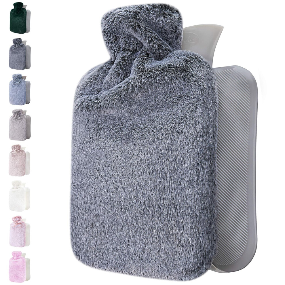 Hand & Feet Warmer Hot Water Bottle, 1L Non-toxic & Eco-Friendly Compress Bag for Cold Days and Travel
