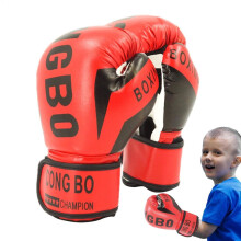 Boxing Gloves Defender Soft Padding Adjustable Training Gloves For Boys, Red Boxing Gloves For Training