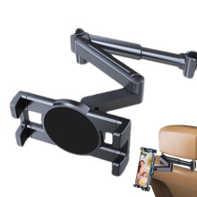 Car Tablet Holder Rear Seat Mount, Stretchable Backseat Rack, Universal 7-10 Inch Tablet, Adjustable
