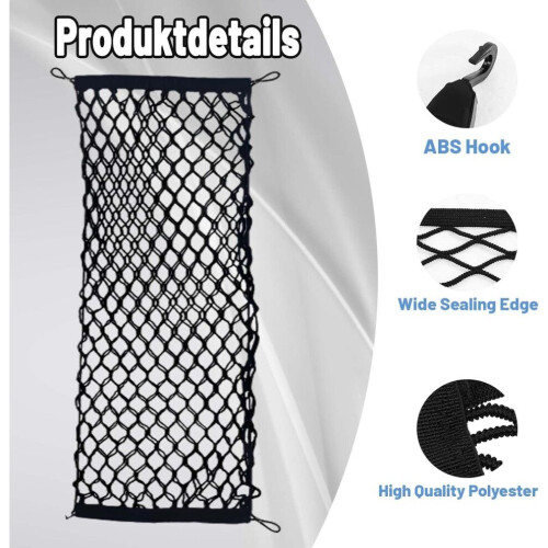 Cargo Net For Car Boot - Adjustable Two Layer Storage 90 Cm X 40 Cm Durable Divider For SUVs And Vans 1