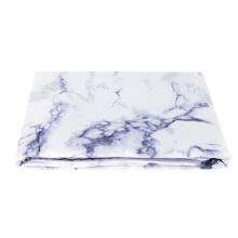 Luxurious Marble Bedding, Microfiber Polyester - Ultra Soft Feel, Maximum Comfort - Elegant White Marble Pattern for US-Queen Size Beds, 3Pcs/Set