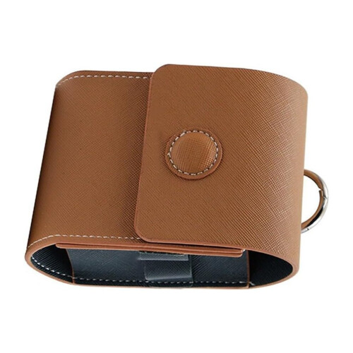 Portable Rangefinder Storage Bag - Waterproof PU Leather Shockproof Case with Ring for Golf Rangefinder 2