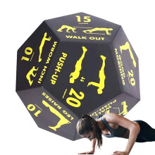 Générique Fitness Dice Game for Group Workouts, Compact Lightweight Durable Foam Exercise Aid, Yellow