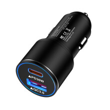 USB C Car Charger PD30W Fast Dual Port Adapter for iPhone and Android