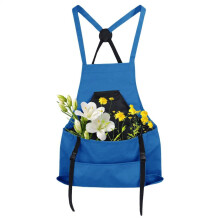 Garden Apron Large Capacity Fruit Picking Apron Oxford Fabric Waterproof Unisex Gardener Apron Blue