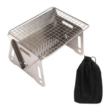 Folding Bbq Grill Stainless Steel Foldable Charcoal Grill Camping Grill With Ventilation Holes For Outdoor