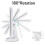 Elegant Illuminated Vanity Mirror, Adjustable Rotation, Touch Screen Control, Dual Power Supply 8