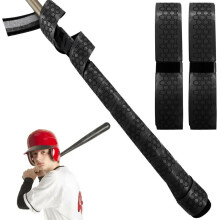 Bat Grip Tape 2 Packs 40 Length Black 1.75 mm Pre-Cut Full Adhesive Replacement for Baseball and Golf