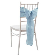 (Blue) Handcrafts Wedding Chair Sash Bows Adds Sophistication to Any Event Polyester Ribbon Suitable for Various Chairs Decors  White