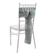 (grey) Handcrafts Wedding Chair Sash Bows Adds Sophistication to Any Event Polyester Ribbon Suitable for Various Chairs Decors  White